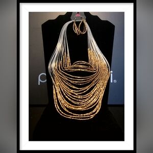 Paparazzi Jewelry Cat Walk Queen Necklace and Earring Set.
